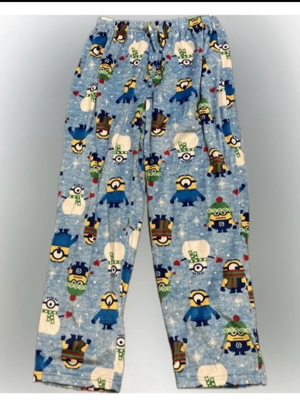 Minions Pajama Pants Blue Sleepwear Bottoms Women's Size L